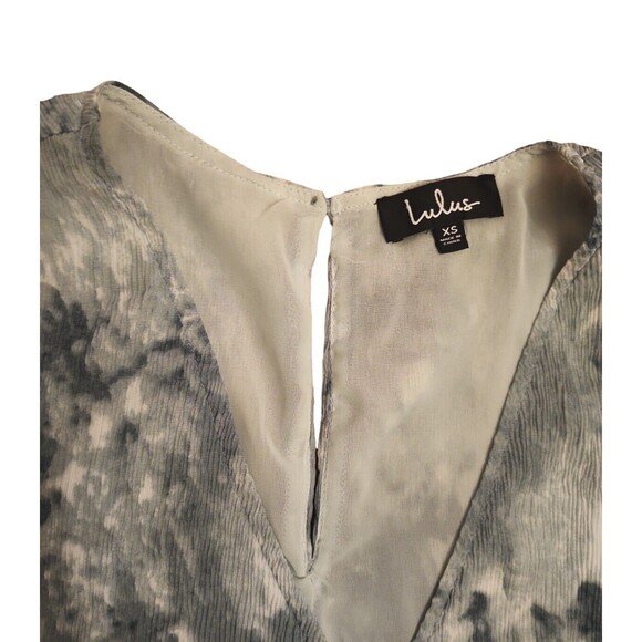 Lulu's Fairy Ruffle Bodysuit Women's Size XS Tier For You Teal Bell Sleeve Thong - Picture 5 of 5